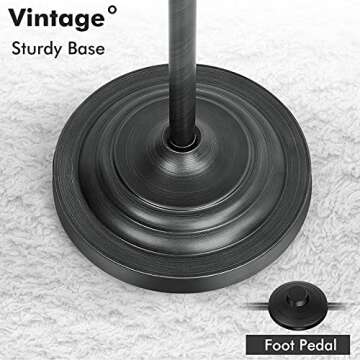 Stylish Industrial Floor Lamp with Adjustable Height 360°