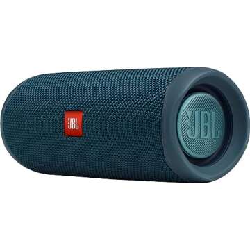 JBL FLIP 5 - Waterproof Portable Bluetooth Speaker Made from 100% Recycled Plastic - Blue (Renewed)
