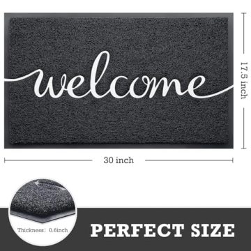 CozyBounty Black Door Mat Stylish and Durable for All Entryways