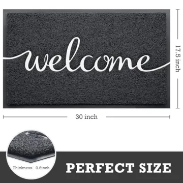 CozyBounty Black Door Mat Stylish and Durable for All Entryways
