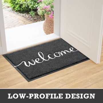 CozyBounty Black Door Mat Stylish and Durable for All Entryways