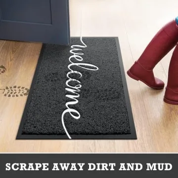 CozyBounty Black Door Mat Stylish and Durable for All Entryways