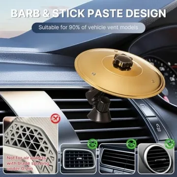 Car Cymbal Air Vent for Music Lovers - Mini Drum Accessory