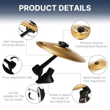Car Cymbal Air Vent for Music Lovers - Mini Drum Accessory