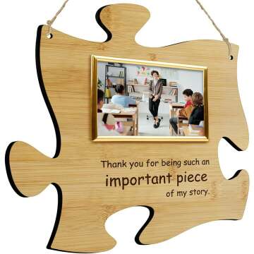 Thank You Puzzle Piece Sign - Perfect Gift for Teachers