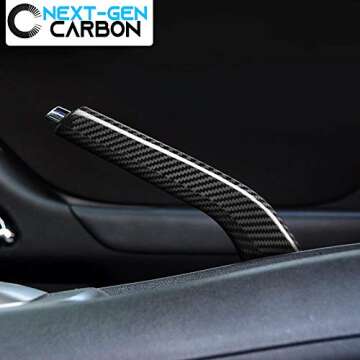 Next-Gen Speed Camaro 10-15 Real Carbon Fiber Emergency Hand Brake Handle Cover