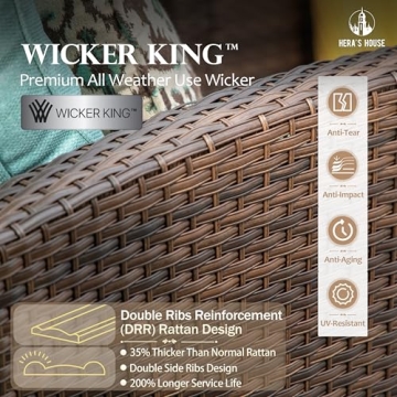 HERA'S HOUSE 9-Piece Outdoor Wicker Furniture Set