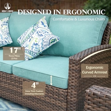HERA'S HOUSE 9-Piece Outdoor Wicker Furniture Set