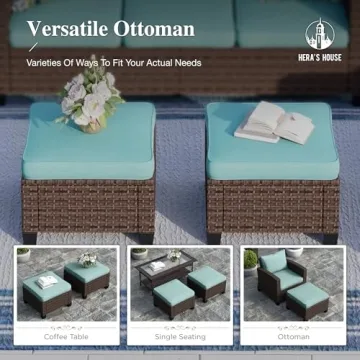 HERA'S HOUSE 9-Piece Outdoor Wicker Furniture Set