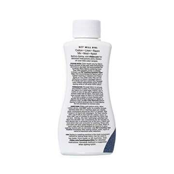 Rit Dye Evening Blue - Vibrant Liquid Fabric Dye (8 oz) with Gloves Included