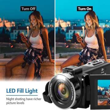 OLESIT Full HD 1080P 48MP Video Camera with 16X Zoom