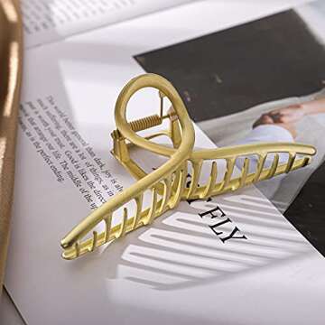 Claw No Slip Hair Clamps - 3 Stylish Metal Clips for Women