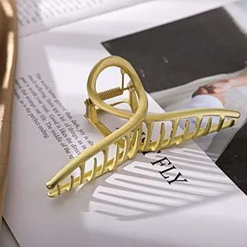 Claw No Slip Hair Clamps - 3 Stylish Metal Clips for Women