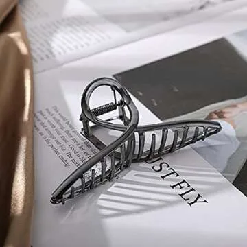 Claw No Slip Hair Clamps - 3 Stylish Metal Clips for Women