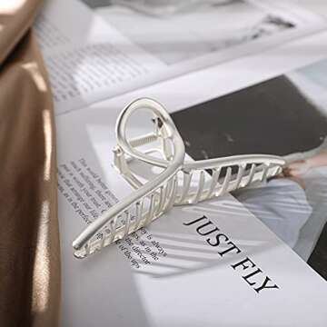 Claw No Slip Hair Clamps - 3 Stylish Metal Clips for Women