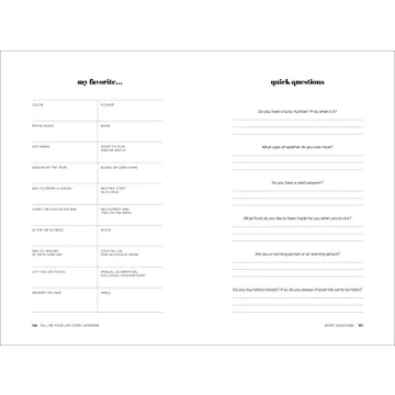 Grandma's Guided Memory Journal Life Story Keepsake