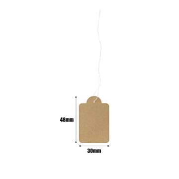 500 Pcs Kraft Paper Tags with String, Blank Writable Tags Natural Twine, Display Label for Jewelry C...