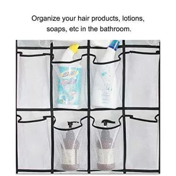 Tebery Over The Door 24 Mesh Pocket Minimalist White Shoe Organizer