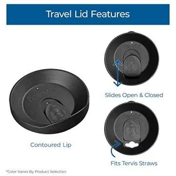 Tervis Made in USA Double Walled Dinosaurs Insulated Plastic Tumbler Cup Keeps Drinks Cold & Hot, 10oz Wavy - Blue Lid, Clear