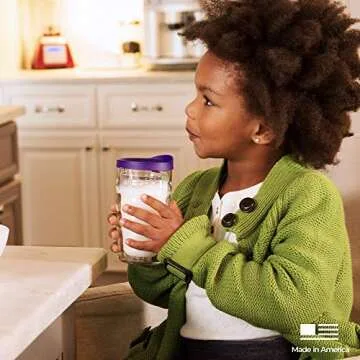 Tervis Made in USA Double Walled Dinosaurs Insulated Plastic Tumbler Cup Keeps Drinks Cold & Hot, 10oz Wavy - Blue Lid, Clear