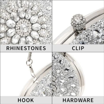 Luxury Sparkling Rhinestone Evening Clutch for Women