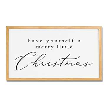 by Unbranded Have Yourself a Merry Little Christmas Sign Farmhouse for the Home Sign Wall Decorations for Living Room, Modern Farmhouse Wall Wall Sign Home Wall