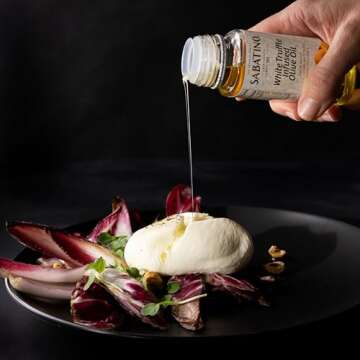 Sabatino Tartufi White Truffle Infused Olive Oil - All Natural, Made From White Truffles, Vegan, Vegetarian, Kosher, Non-Gmo Project Verified, 3.4oz