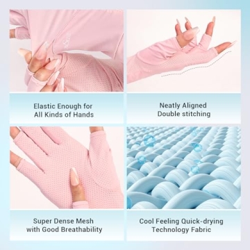 MelodySusie Premium UV Gloves with UPF 99+ Protection