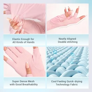 MelodySusie Premium UV Gloves with UPF 99+ Protection