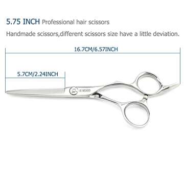 Barber Scissors 5.75" Hair Shears Professional Hair Scissors Hair Cutting Scissors Sharp Haircut She...