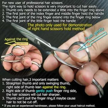 Barber Scissors 5.75" Hair Shears Professional Hair Scissors Hair Cutting Scissors Sharp Haircut Shears Convex blade Razor Edge 440c Barber Shears KINSARO