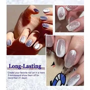 15ml Soak Off 9D Wide Cat Eye Gel Nail Polish Bright Silver UV Magnetic Gel Polish Enamel Lacquer Glitter Velvet Nail Art Varnish