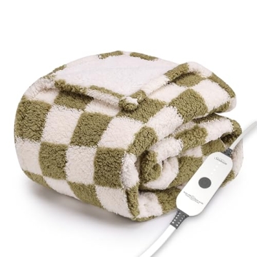 Sunbeam Heated Throw Blanket with Foot Pockets & Auto Shut-Off