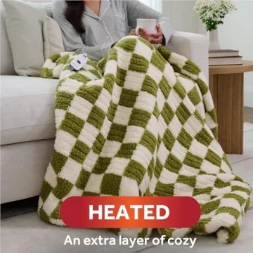 Sunbeam Heated Throw Blanket with Foot Pockets & Auto Shut-Off
