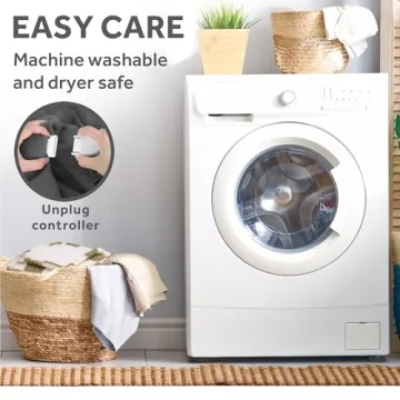 Sunbeam Heated Throw Blanket with Foot Pockets & Auto Shut-Off