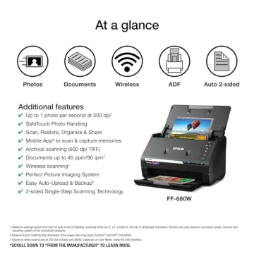 Epson FastFoto FF-680W High-Speed Photo Scanner