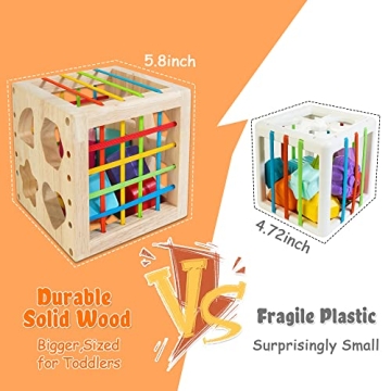 Top Quality HELLOWOOD Shape Sorter Cube for 1 Year Olds