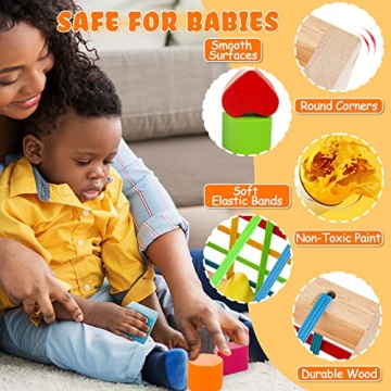 Top Quality HELLOWOOD Shape Sorter Cube for 1 Year Olds