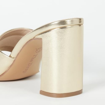 Drop Women's Pattie Block-Heel Mule Sandal Elegant Night Out