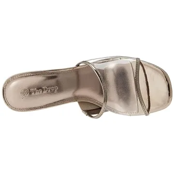 Drop Women's Pattie Block-Heel Mule Sandal Elegant Night Out