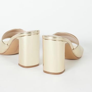 Drop Women's Pattie Block-Heel Mule Sandal Elegant Night Out