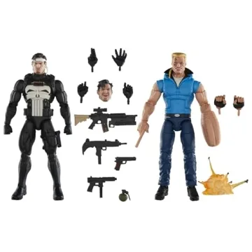 Marvel Legends Series Punisher and Bushwacker, Comics Collectible 6-Inch Action Figures