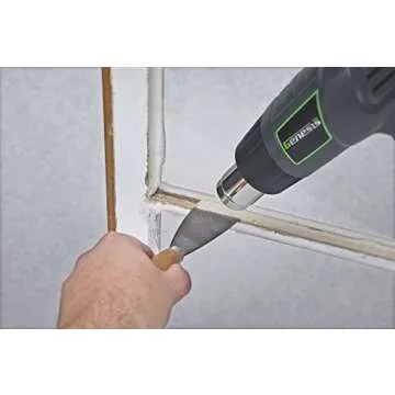 Genesis GHG1500A Dual Temperature Heat Gun Kit With Fast Heat High And Low Settings 572F/1000F, Air Reduction Nozzle, Reflector Nozzle, And Two Deflector Nozzles with 2 Year Warranty