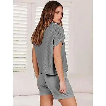 Stylish ANRABESS Two Piece Summer Knit Outfit for Women