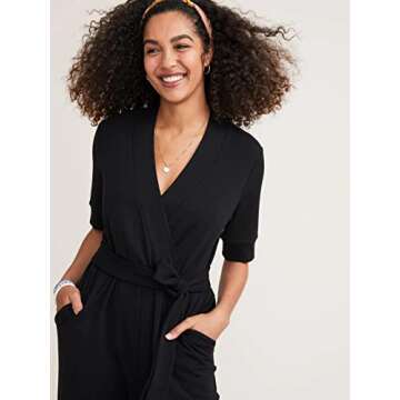 HATCH Nurse-To-Errands Onesie - Maternity Jumpsuit - Functional Maternity Onesie - Easy Nursing Access - Made From Premium Soft Jersey Fabric - Black Size M (2)