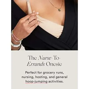 HATCH Nurse-To-Errands Onesie - Maternity Jumpsuit - Functional Maternity Onesie - Easy Nursing Access - Made From Premium Soft Jersey Fabric - Black Size M (2)