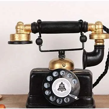 Vintage Rotary Phone Model - Retro Decor for Home & Cafe