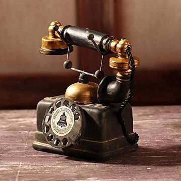 Vintage Rotary Phone Model - Retro Decor for Home & Cafe