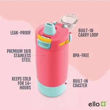 Ello Kids Colby 12oz Insulated Water Bottle with Straw