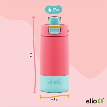 Ello Kids Colby 12oz Insulated Water Bottle with Straw